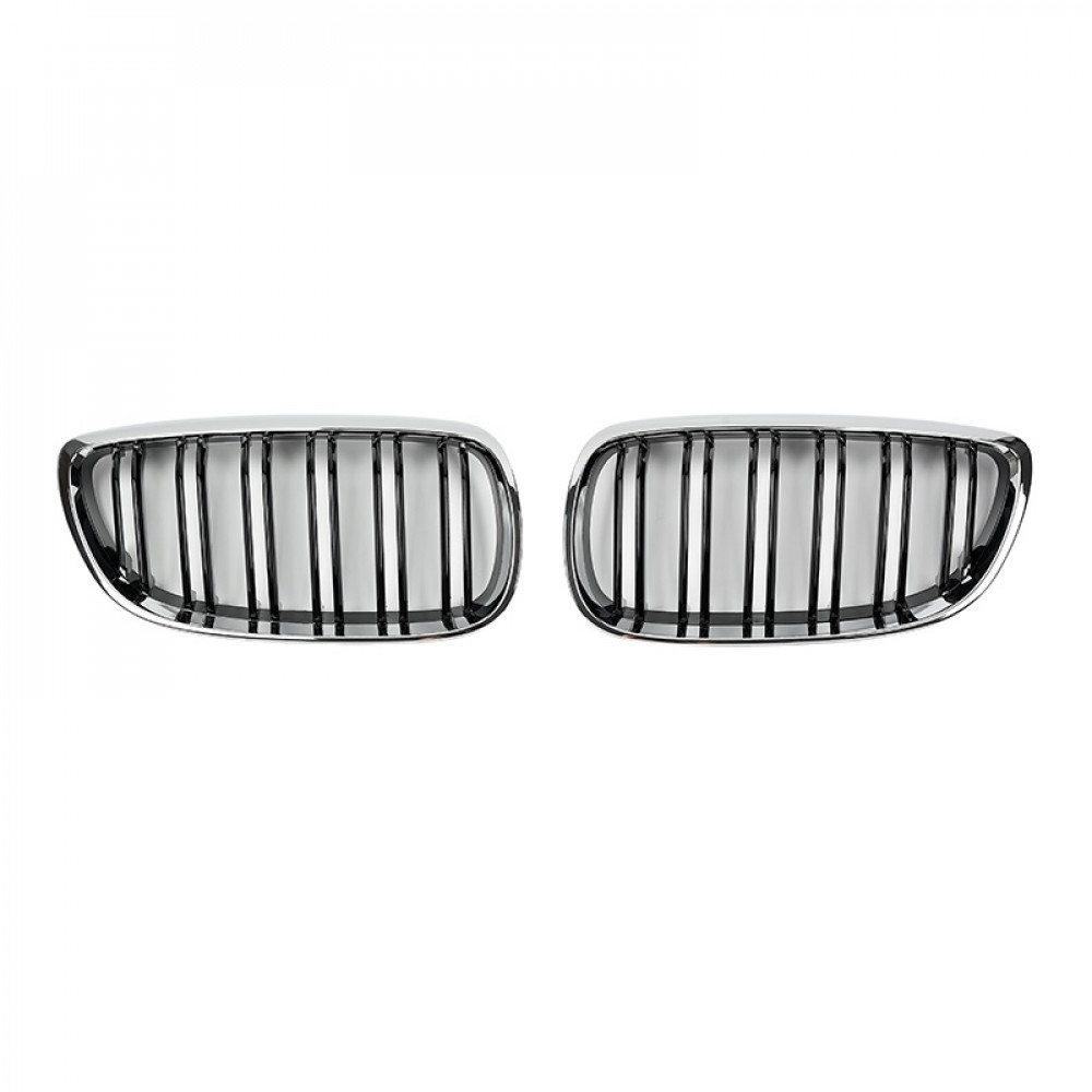 Решітка радіатора (ніздрі) BMW 3-Series E92/E93 (2007-2010) в стилі M3 Gloss Black/Chrome