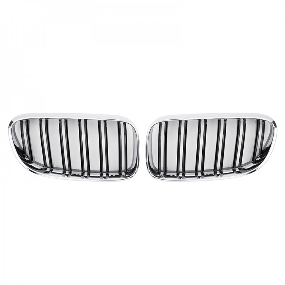 Решітка радіатора (ніздрі) BMW 3-Series E92/E93 LCI (2010-2013) в стилі M3 Gloss Black/Chrome