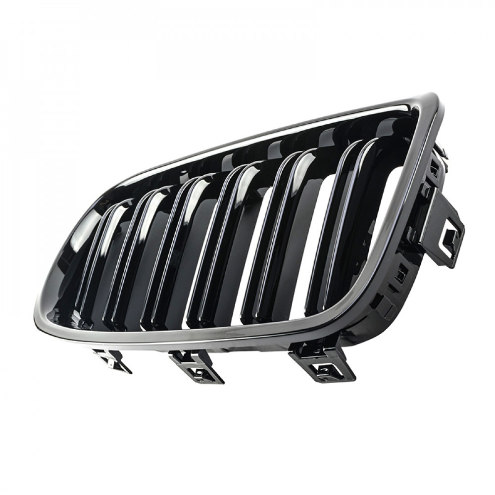 Решітки радіатора (ніздрі) BMW 3-Series F30/F31 (2011-2019) в стилі М3 Gloss Black (подвійні ребра)