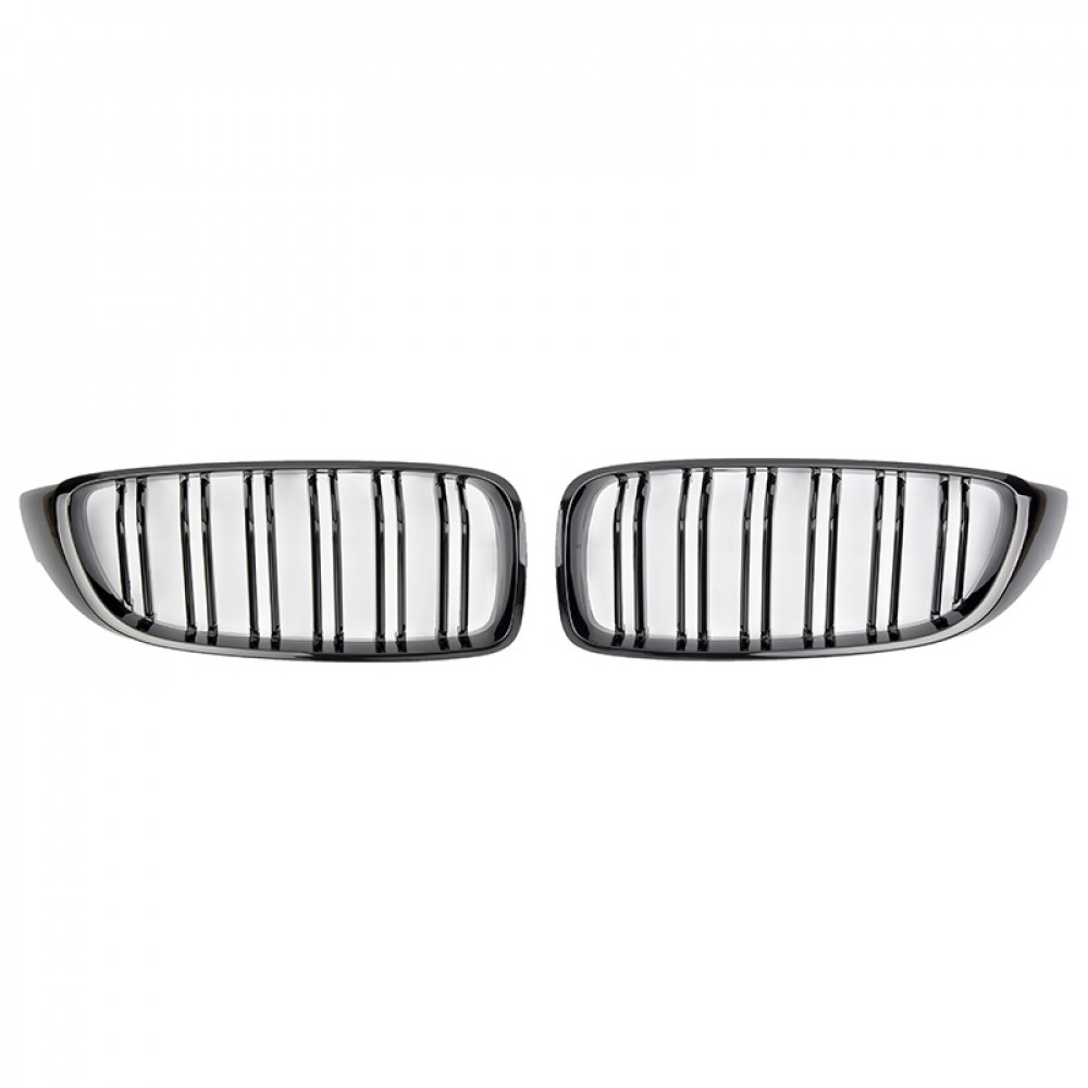 Решітки радіатора (ніздрі) BMW 4-Series F32/F33/F36 (2013-2020) у стилі M4 (Gloss Black)