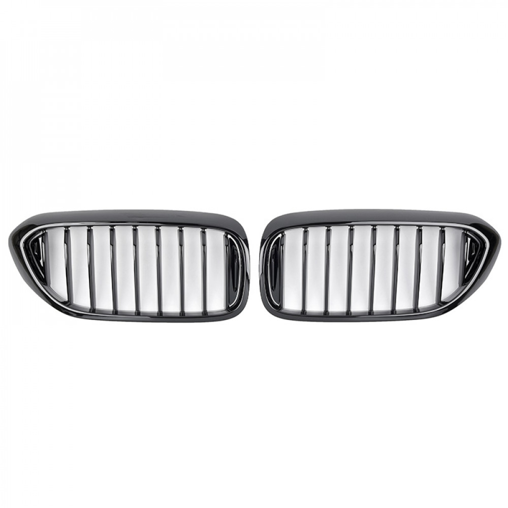 Решітки радіатора (ніздрі) BMW 5 G30 G31 M5 Style чорний глянець