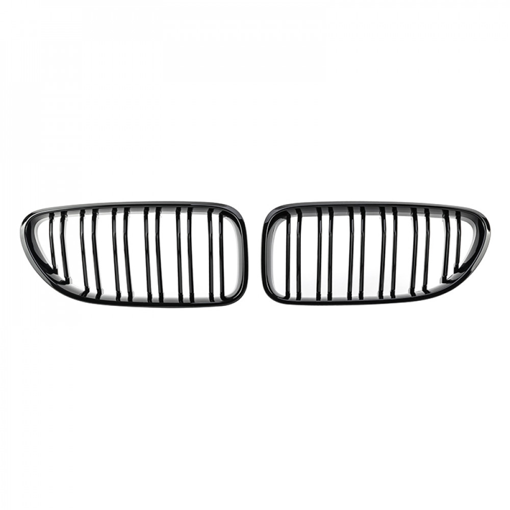Решетка радиатора (ноздри) BMW 6-Series F06/F12/F13 (2011-2018) в стиле M6 (Gloss Black)