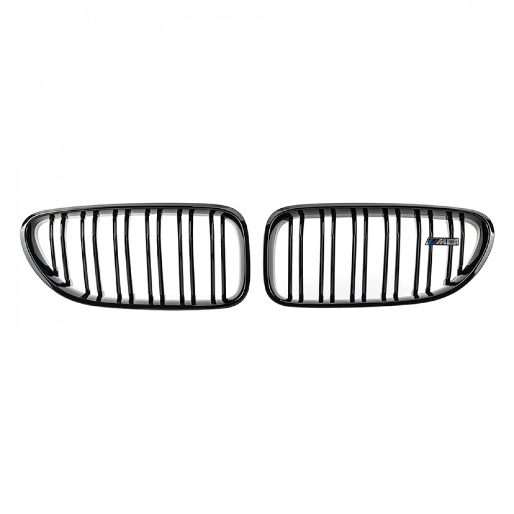 Решетка радиатора (ноздри) BMW 6-Series F06/F12/F13 (2011-2018) в стиле M6 (Gloss Black)