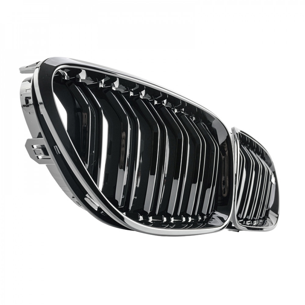 Решетка радиатора (ноздри) BMW 6-Series F06/F12/F13 (2011-2018) в стиле M6 (Gloss Black)