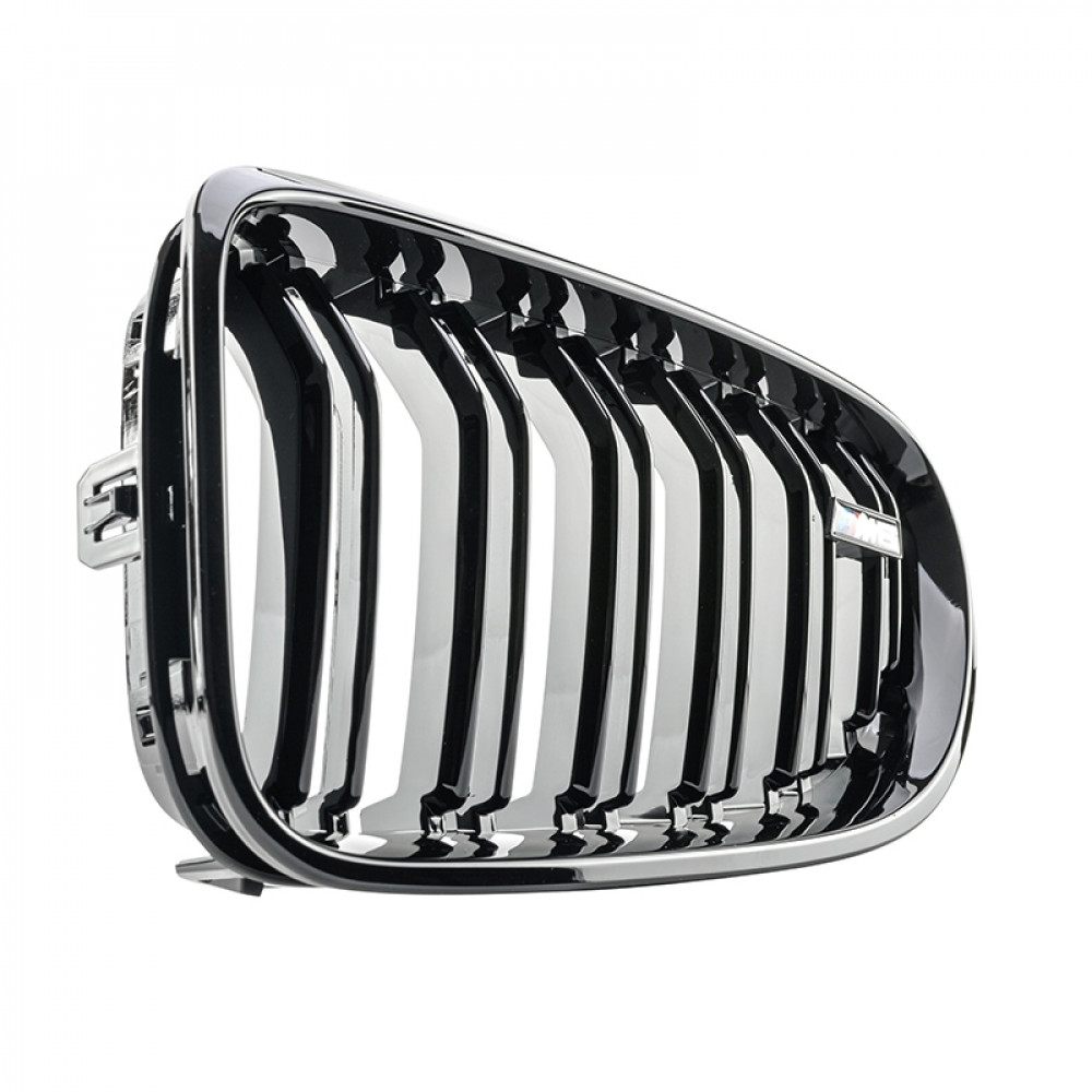 Решетка радиатора (ноздри) BMW 6-Series F06/F12/F13 (2011-2018) в стиле M6 (Gloss Black)