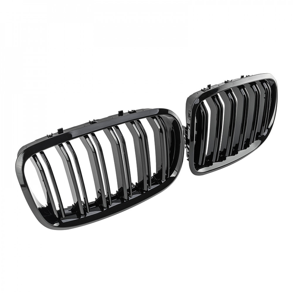 Решетки радиатора (ноздри) BMW X5 E70/X6 E71 (2007-2013) в стиле М (Gloss Black)