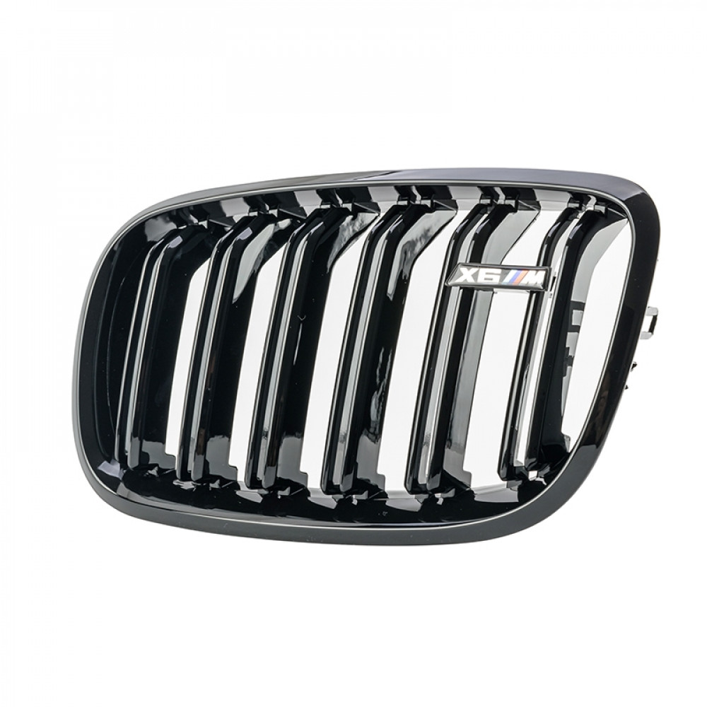 Решетки радиатора (ноздри) BMW X5 E70/X6 E71 (2007-2013) в стиле М (Gloss Black)