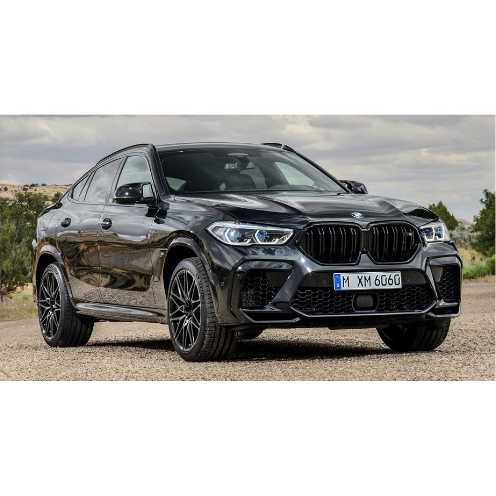 Решітка радіатора (ніздрі) BMW X6 G06 (2019-2023) у стилі М (Shadow Line)