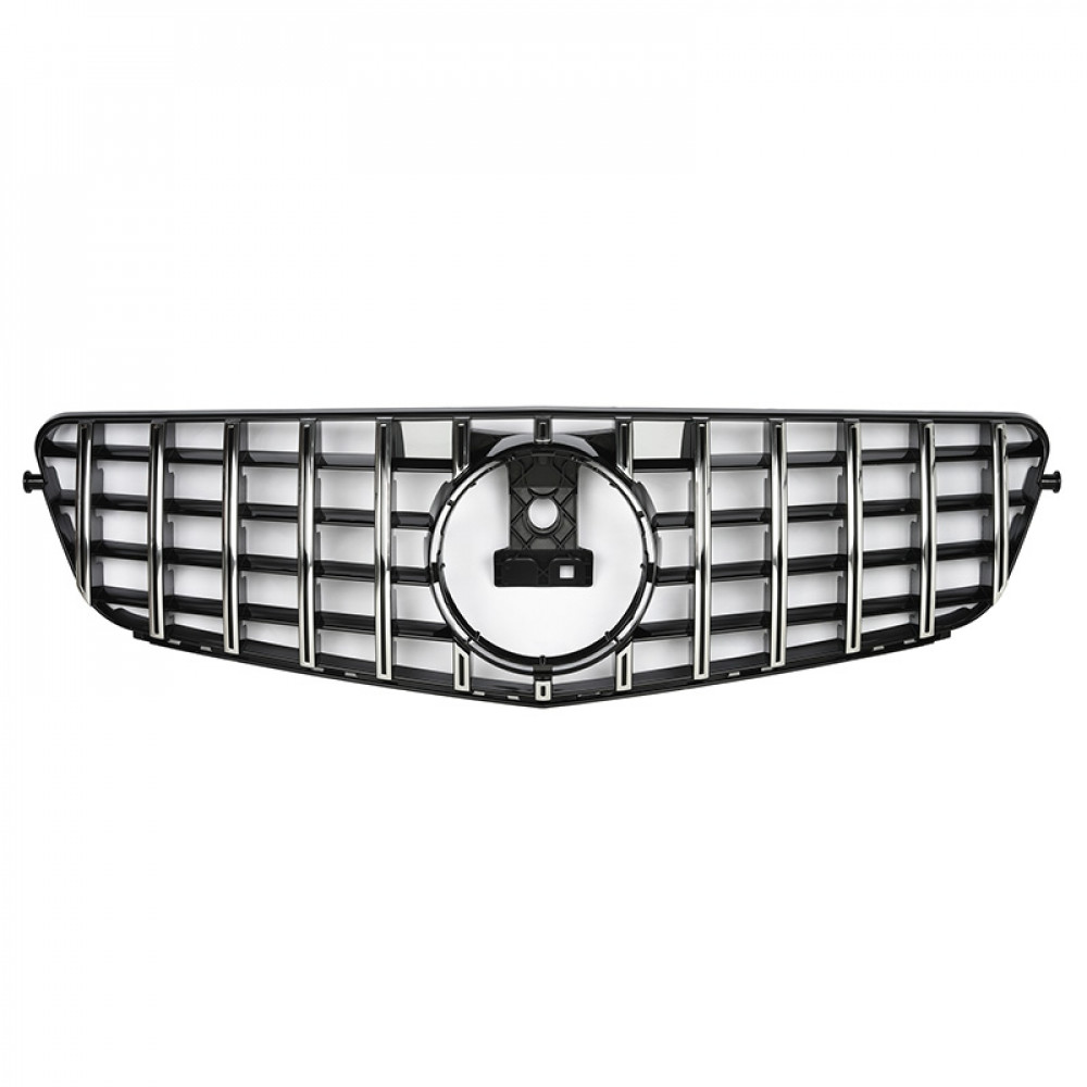 Решетка радиатора Mercedes C-Class W204 (2007-2014) в стиле Panamericana (Gloss Black/Chrome)