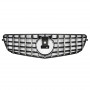 Решетка радиатора Mercedes C-Class W204 (2007-2014) в стиле Panamericana (Gloss Black/Chrome)