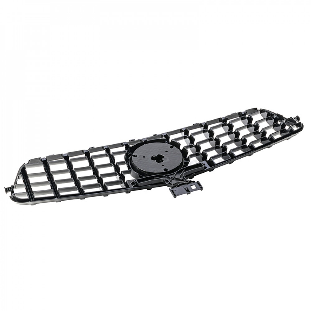 Решетка радиатора Mercedes C-Class W204 (2007-2014) в стиле Panamericana (Gloss Black/Chrome)