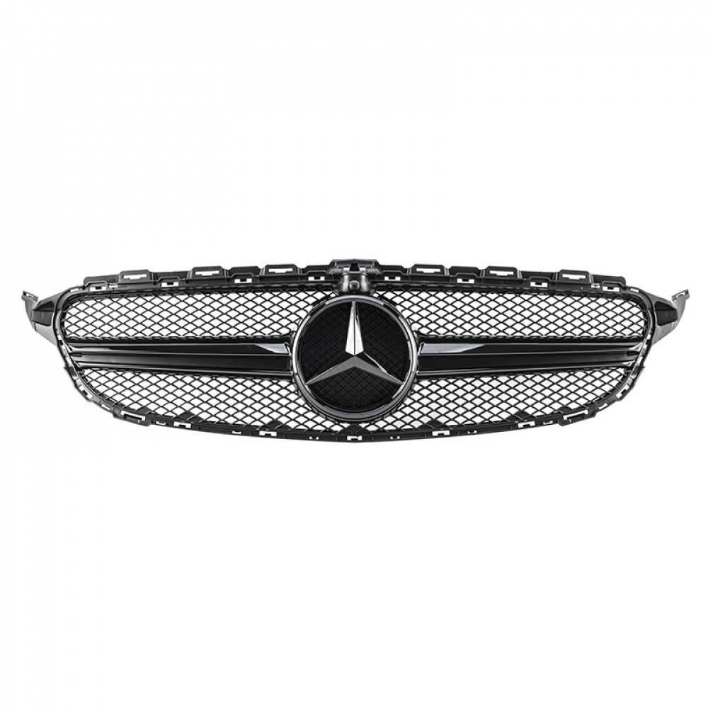 Решітка радіатора Mercedes C Class W205 у стилі Avantgarde чорний