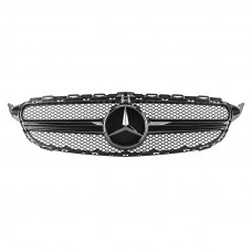 Решітка радіатора Mercedes C Class W205 у стилі Avantgarde чорний