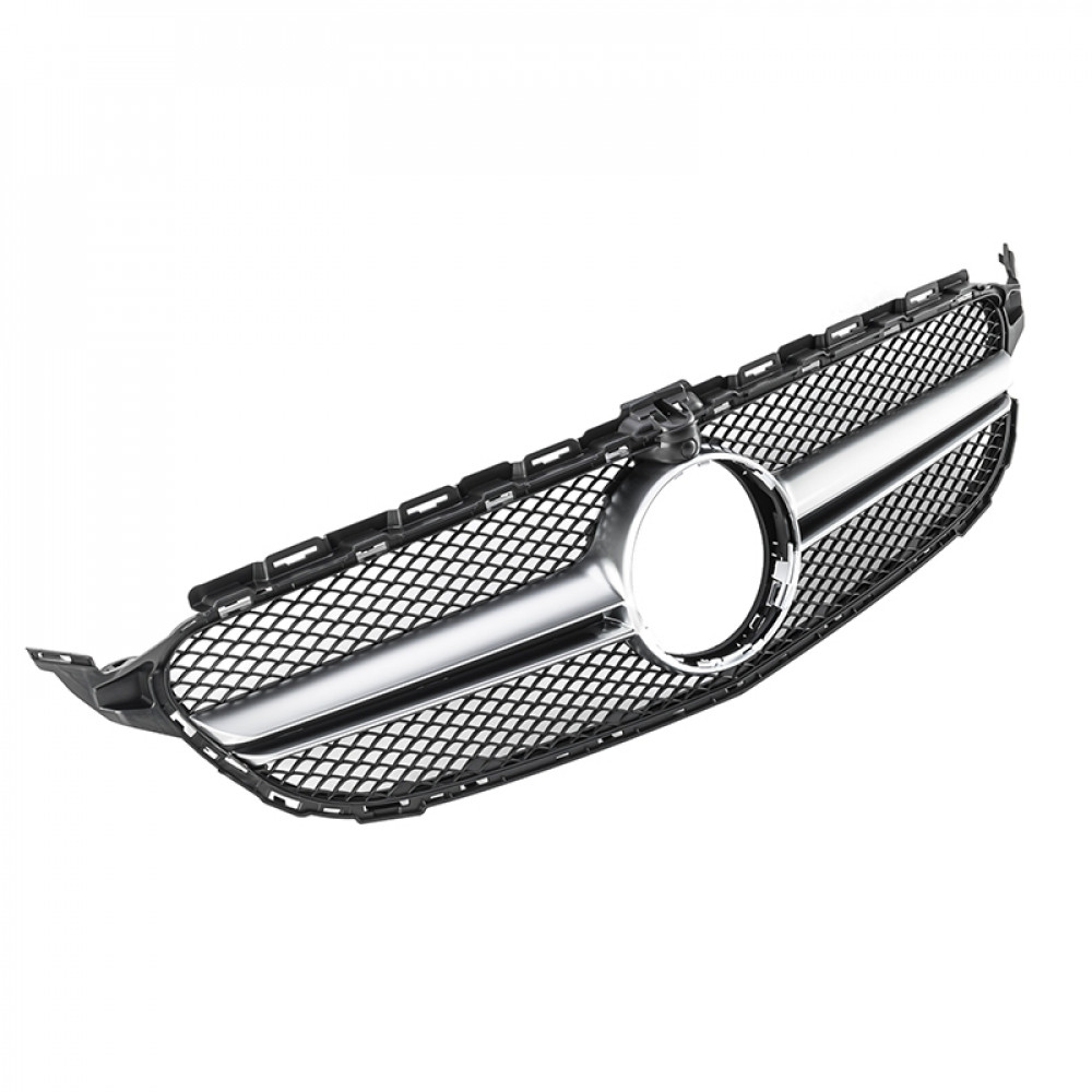 Решетка радиатора Mercedes C-klass W205 в стиле Avantgarde Matte Chrome