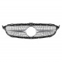 Решітка радіатора для Mercedes C-Class W205 (2014-2018) у стилі Diamond під камеру 360 (Black Chrome)