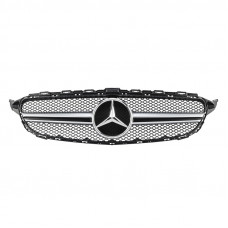 Решетка радиатора Mercedes C-klass W205 в стиле Avantgarde Black Matte Chrome