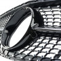 Решетка радиатора для Mercedes C-Class W205 (2014-2018) в стиле Diamond (Black Chrome)