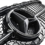 Решетка радиатора для Mercedes C-Class W205 (2014-2018) в стиле Diamond (Black Chrome)
