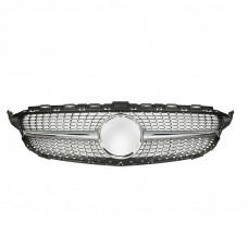Решетка радиатора Mercedes C-klass W205 в стиле DIAMOND Silver Chrome