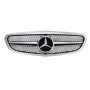 Решітка радіатора для Mercedes C-Class W205 (2014-2018) у стилі AMG C63 (Silver Matte Chrome)