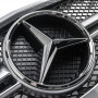 Решітка радіатора для Mercedes C-Class W205 (2014-2018) у стилі AMG C63 (Silver Matte Chrome)