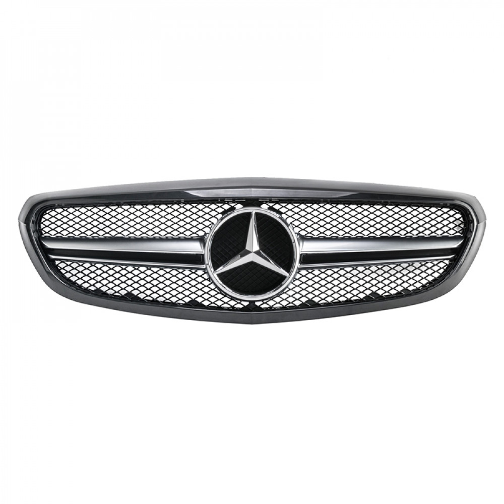 Решітка радіатора для Mercedes C-Class W205 (2014-2018) у стилі AMG C63 (під фарбування)