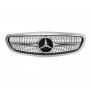 Решітка радіатора для Mercedes C-Class W205 (2014-2018) у стилі Diamond (Silver Chrome)