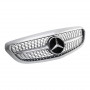 Решітка радіатора для Mercedes C-Class W205 (2014-2018) у стилі Diamond (Silver Chrome)