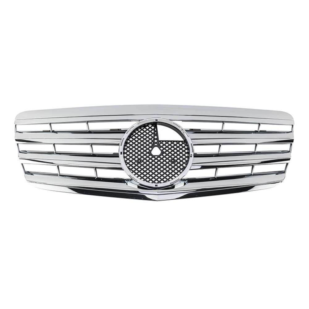 Решетка радиатора Mercedes E-Class W211 (2006-2009) в стиле AMG (Chrome)