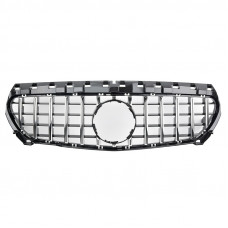 Решетка радиатора Mercedes CLA-klass W117 в стиле GT PANAMERICANA Black Chrome