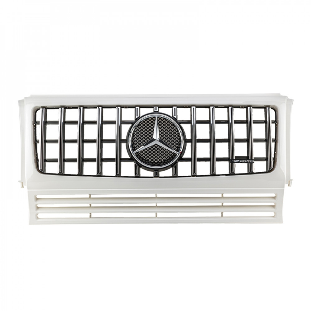 Решітка радіатора Mercedes G-Class W463 (1990-2014) у стилі GT Panamericana (White Chrome)