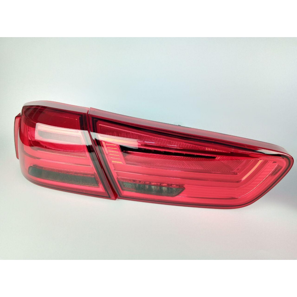 Задние диодные фонари (оптика) Mitsubishi Lancer X  Red smoked в стили ауди