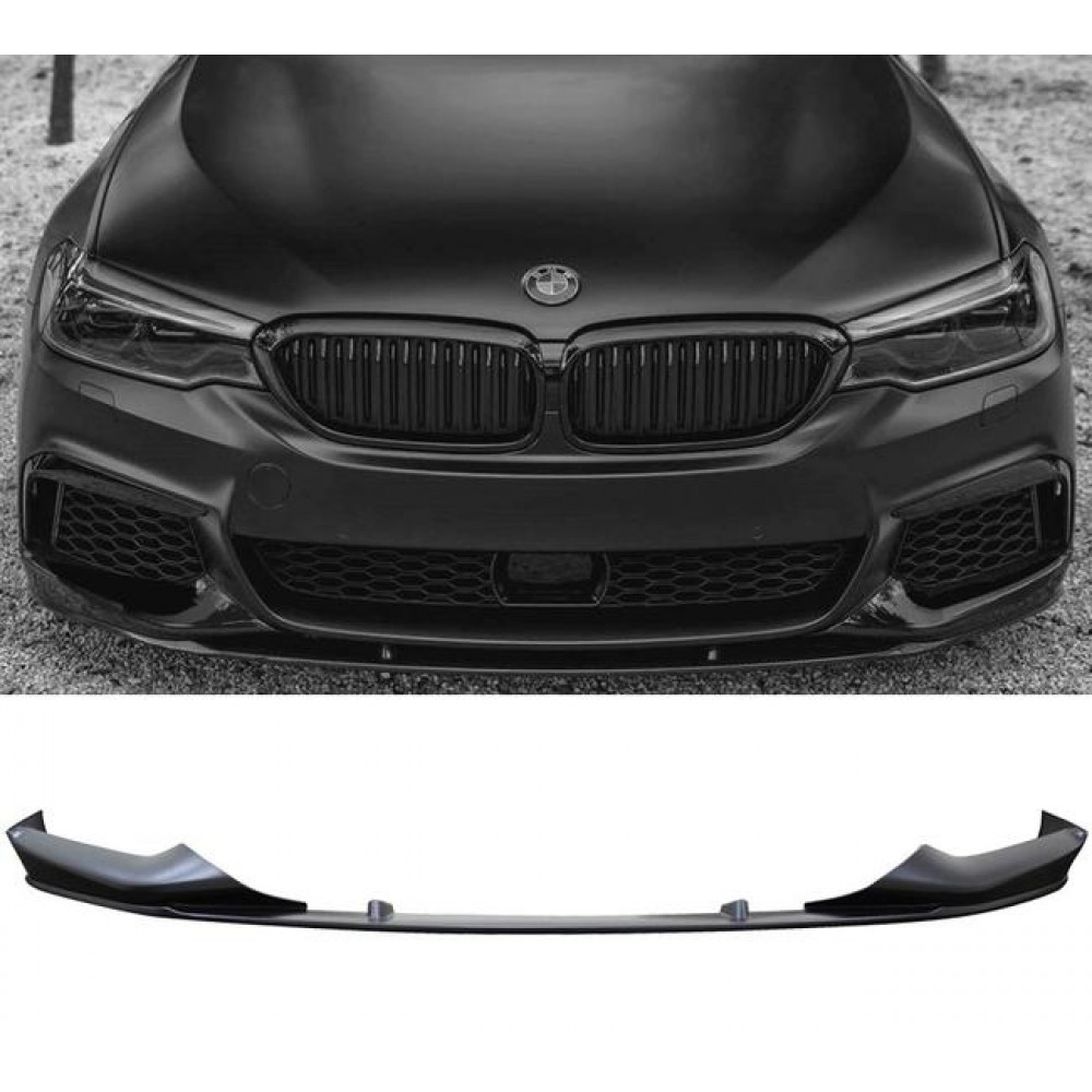 Сплитер (накладка) переднего M-TECH бампера BMW 5 G30 G31 M-Performance Черный матт