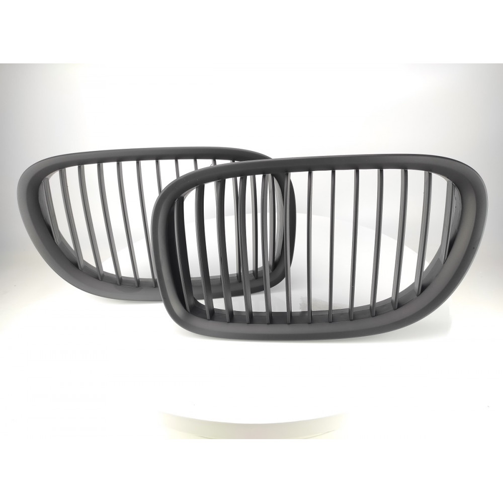 Решетки радиатора (ноздри) BMW 7-Series F01/F02 (2008-2015) черный матовый