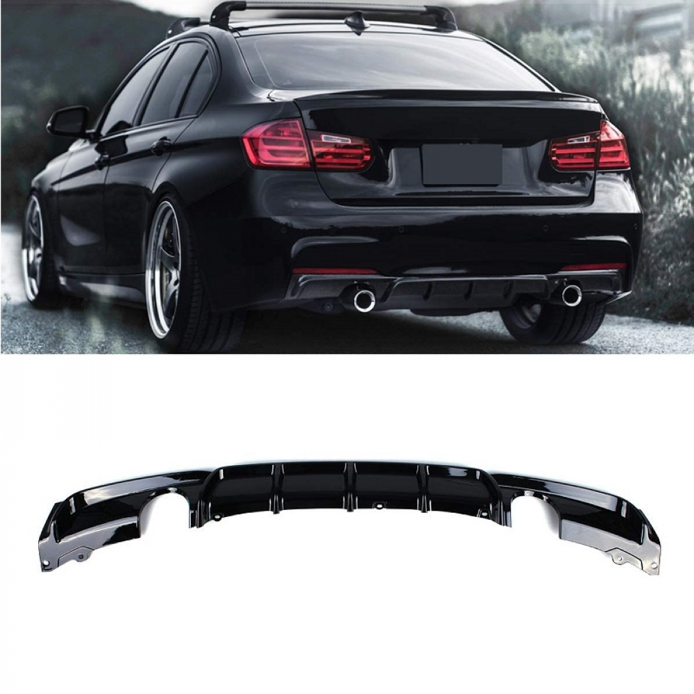 Накладка заднього M бампера BMW F30 F31 Performance чорний глянець