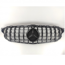 Решетка радиатора Mercedes C-klass W205 в стиле GT Black