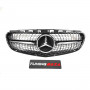 Решітка радіатора для Mercedes E-Class W212 (2013-2016) у стилі Diamond AMG Avantgarde Black Chrome