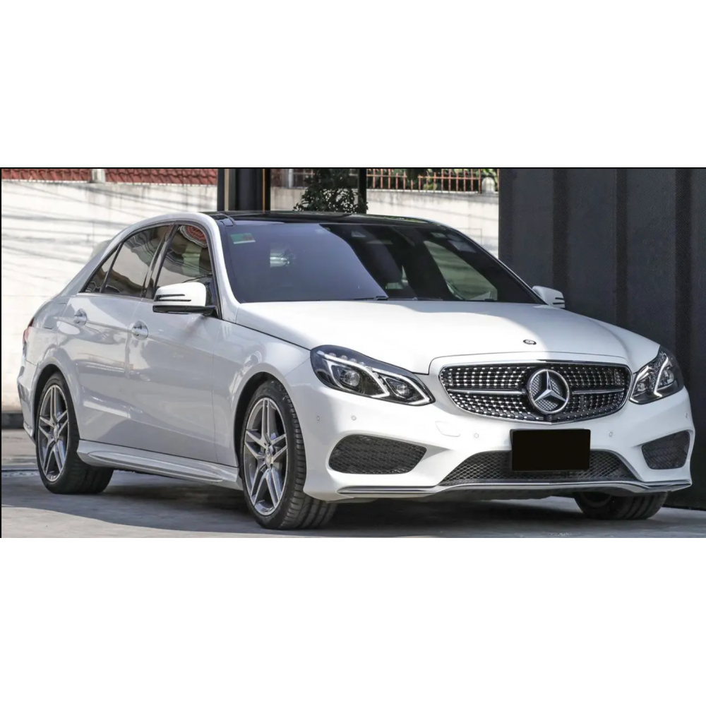 Решітка радіатора для Mercedes E-Class W212 (2013-2016) у стилі Diamond AMG Avantgarde Black Chrome