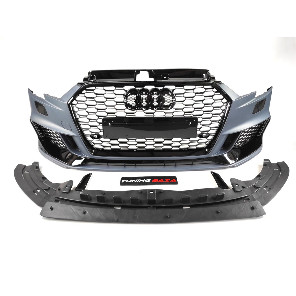 Передній бампер Audi A3 8V (Седан) стиль RS3 2017-2020