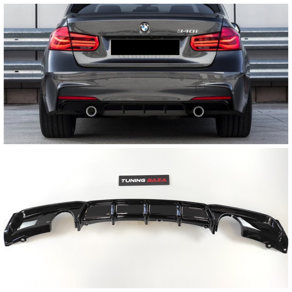 Накладка заднього M бампера BMW F30 F31 Performance чорний глянець