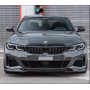 Диффузор переднего бампера BMW 3 G20 M-Performance V2 (Черный глянец)