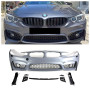 Бампер передній BMW 4 F32/F33/F36 (2013-2020) в стилі M4 під парктронік, омивачі, туманки