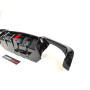 Диффузор (накладка) заднего бампера BMW F10/F11 LED LIGHT CS Style Черный глянец