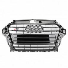 Решетка радиатора Audi A3 8V (2012-2016) в cтиле S3 (Gloss Black)