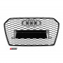 Решітка радіатора Audi A6 C7 стиль RS (чорний глянець) рестайл