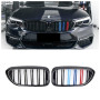 Решетка радиатора (ноздри) BMW 5-Series G30/G31 (2016-2020) в стиле M-Performance (Триколор)