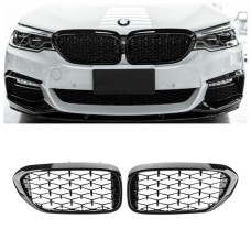 Решетка радиатора (ноздри) BMW 5-Series G30/G31 (2016-2020) в стиле Diamond