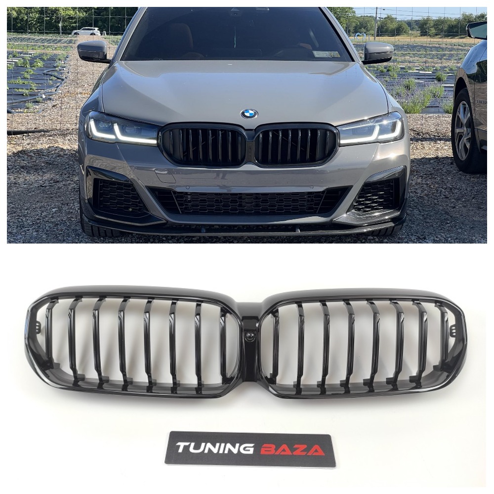 Решетка радиатора (ноздри) BMW 5-Series G30 LCI (2020-2023) в стиле M-Performance