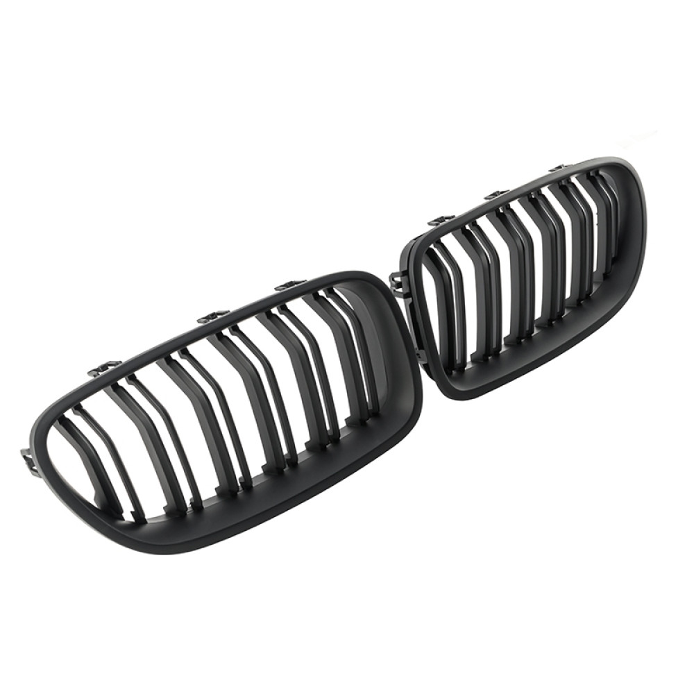 Решетки радиатора (ноздри) BMW 5 F10-F11 М5 Style Matte Black