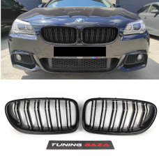 Решетки радиатора (ноздри) BMW 5 F10-F11 М5 Style Gloss Black